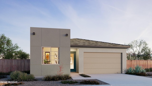 view of front facade with a garage