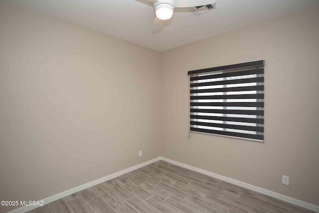 empty room with ceiling fan