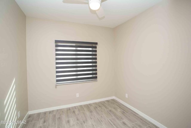 spare room featuring ceiling fan