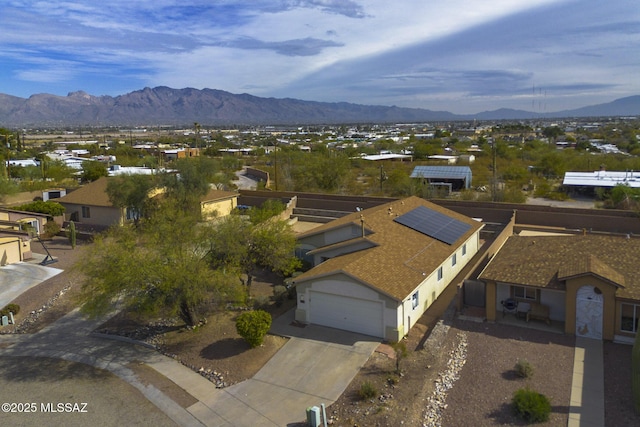 bird's eye view featuring a mountain view