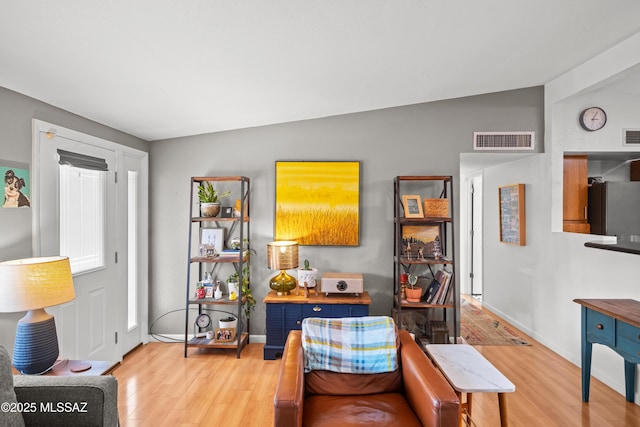 interior space with light wood-type flooring