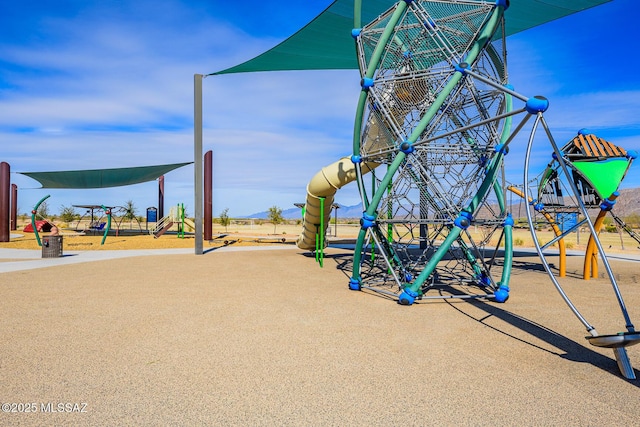 view of jungle gym