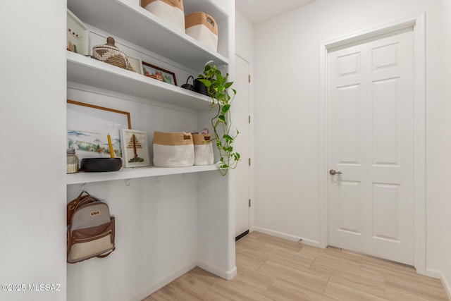 interior space featuring light hardwood / wood-style floors