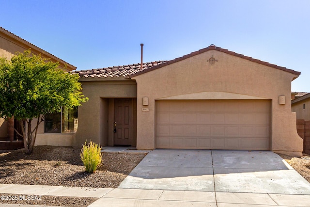 view of front facade with a garage