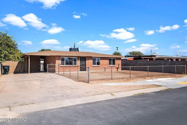 view of ranch-style home