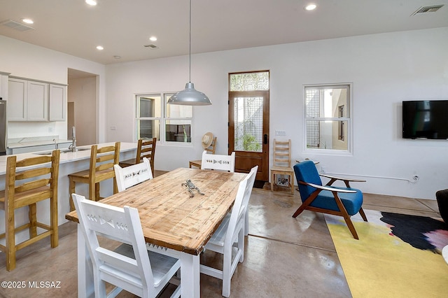 view of dining space