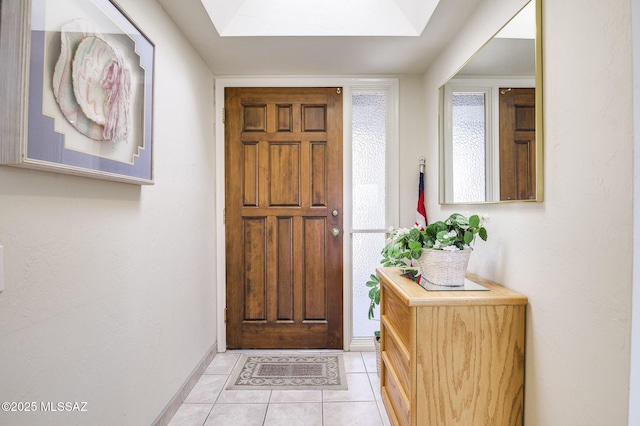 view of tiled foyer