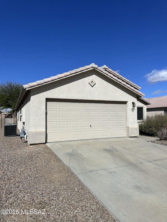 view of home's exterior featuring a garage