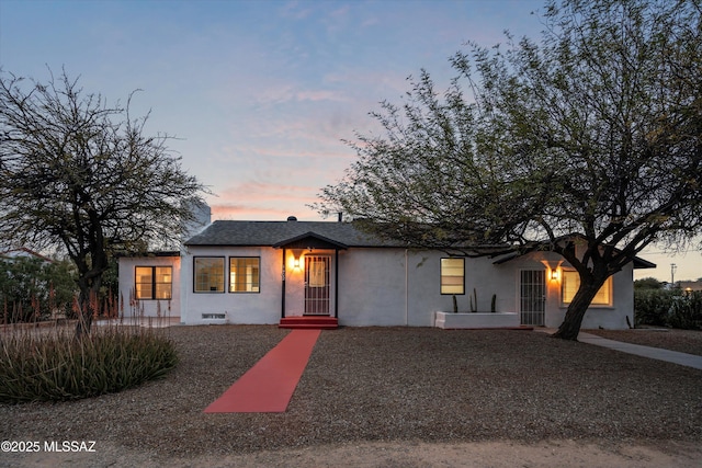 view of front of property with stucco siding