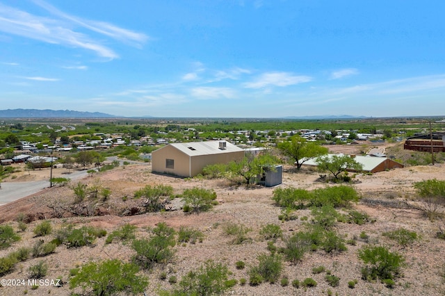 aerial view featuring a mountain view