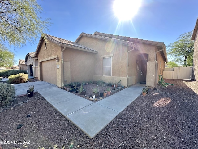 view of front of house featuring a garage