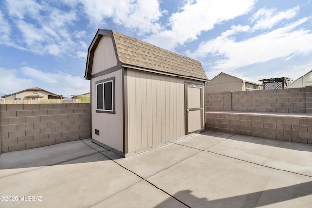 1599 W Cottonwood Bluffs Dr, Benson, AZ 85602 - view of shed with a fenced backyard