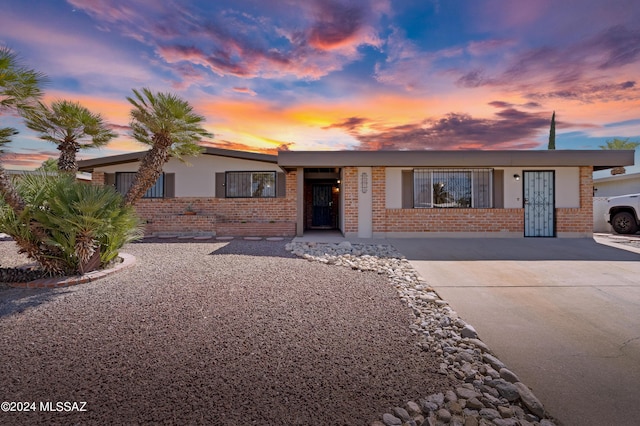 view of ranch-style home