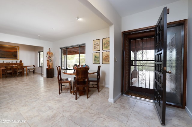 view of dining space