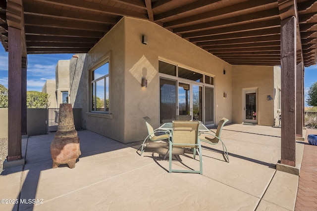 view of patio with outdoor dining space