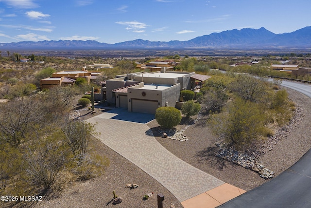 aerial view featuring a mountain view