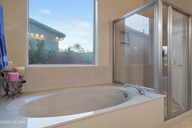 bathroom featuring a tub