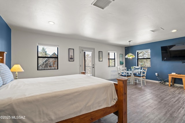 12909 N Ajo Ave, Mount Lemmon, AZ 85619 - bedroom featuring wood finished floors, baseboards, and recessed lighting