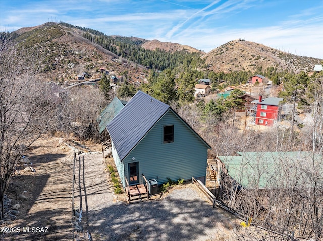 12909 N Ajo Ave, Mount Lemmon, AZ 85619 - back of property featuring a mountain view and central air condition unit