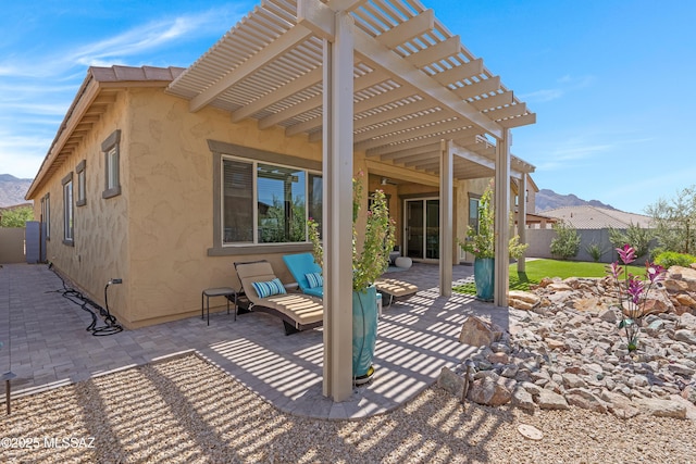 view of patio with a pergola