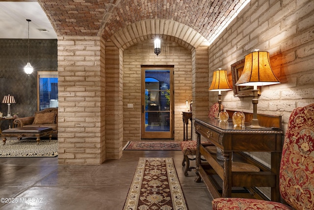 doorway to property with an outdoor bar and visible vents