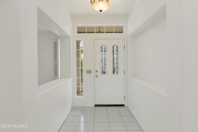 view of tiled entrance foyer