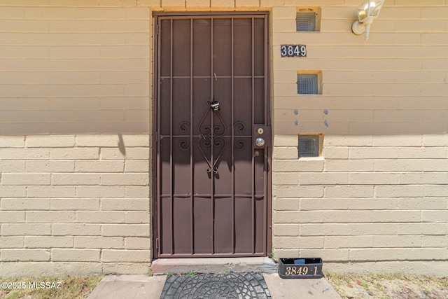 view of doorway to property