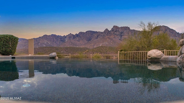 property view of water featuring a mountain view