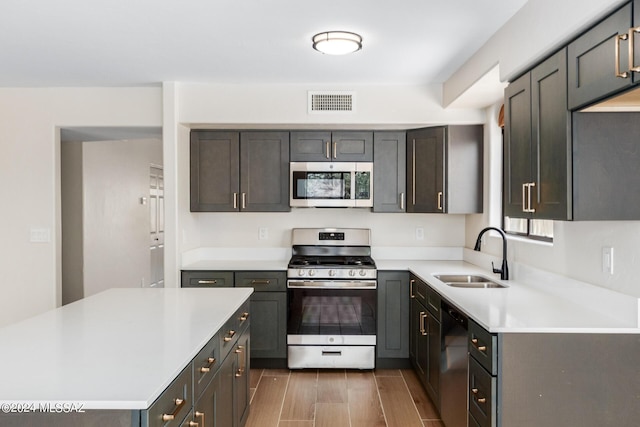 kitchen featuring sink and appliances with stainless steel finishes