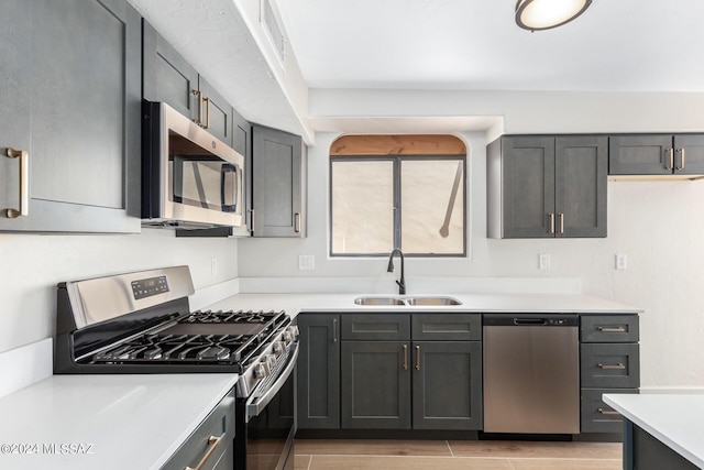 kitchen featuring stainless steel appliances and sink