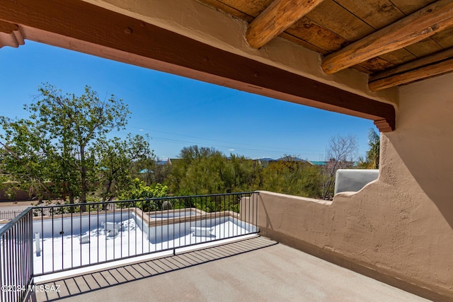 view of patio / terrace featuring a balcony