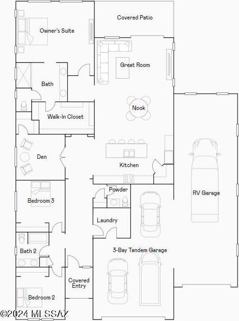 6650 W Winding Knoll Pl, Marana, AZ 85658 - floor plan