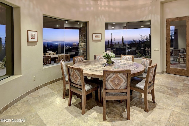 view of dining room