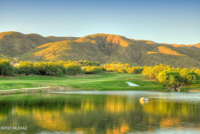 property view of mountains featuring a water view