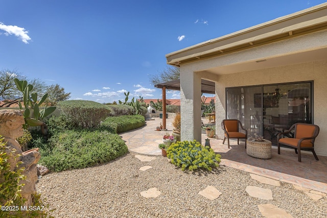 view of yard with a patio area