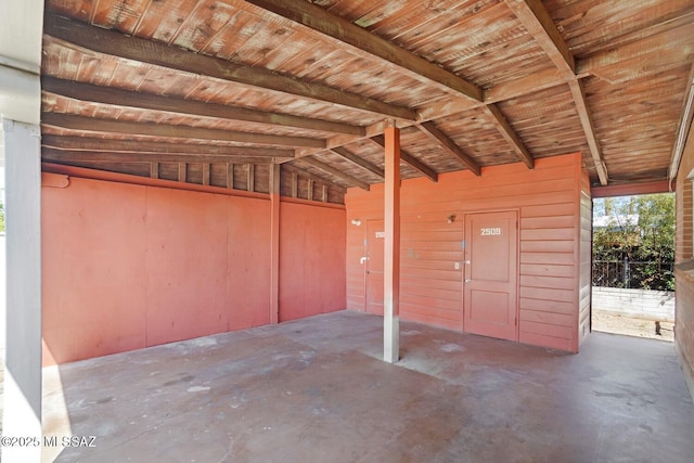 interior space featuring lofted ceiling