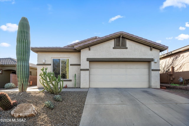 view of front of house featuring a garage