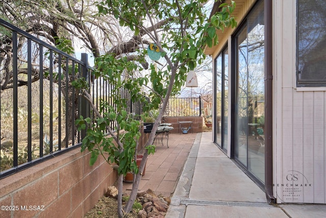 view of patio / terrace featuring a fenced backyard