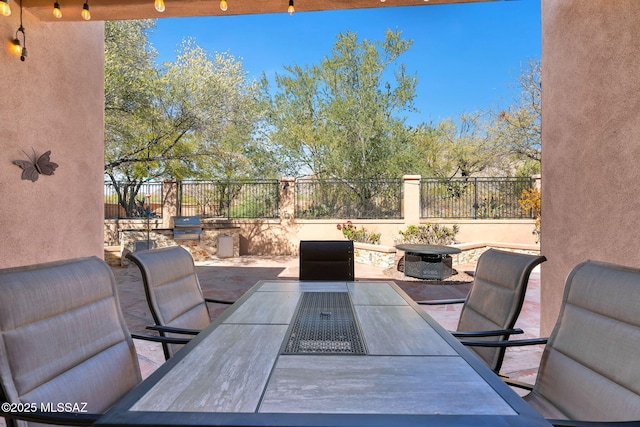 view of patio / terrace featuring area for grilling and grilling area