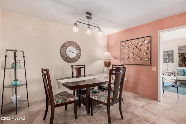 view of dining area