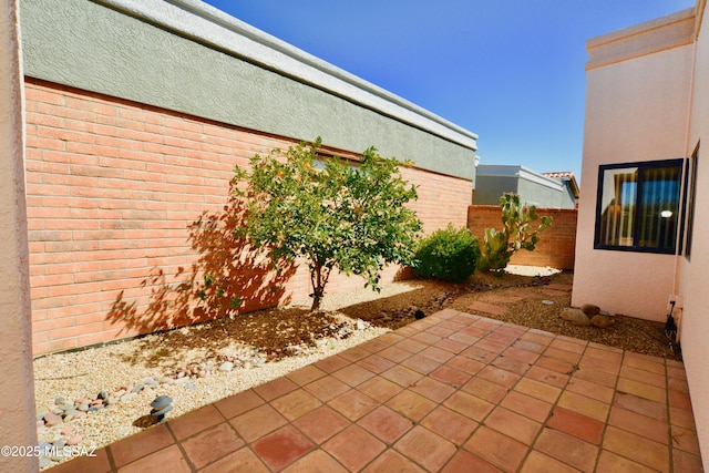 view of patio with fence