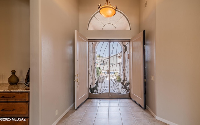 view of tiled entryway