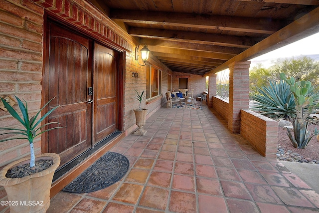 view of patio / terrace with covered porch