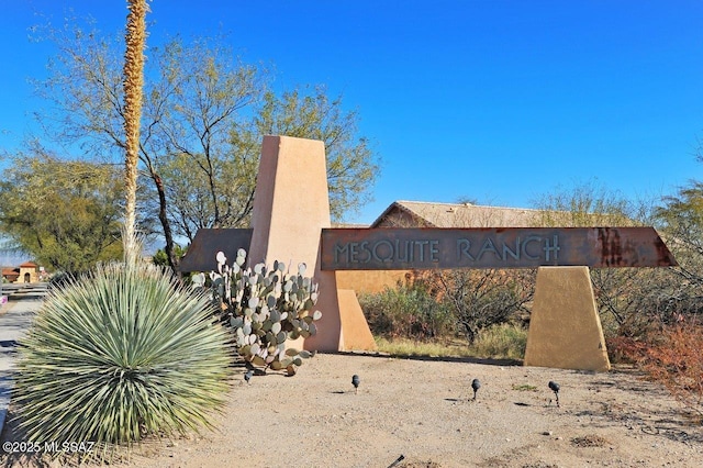 view of community sign