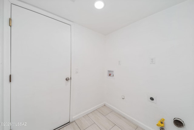3098 S Giovanna Dr, Tucson, AZ 85730 - laundry area featuring gas dryer hookup, baseboards, hookup for a washing machine, and hookup for an electric dryer