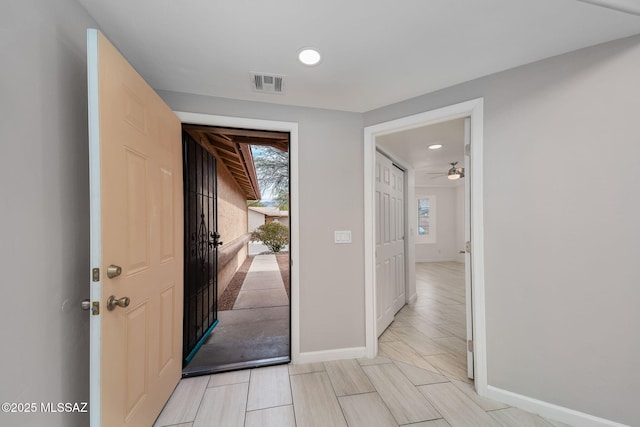 3098 S Giovanna Dr, Tucson, AZ 85730 - foyer entrance featuring baseboards, recessed lighting, and ceiling fan