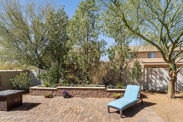 view of patio / terrace with a fenced backyard