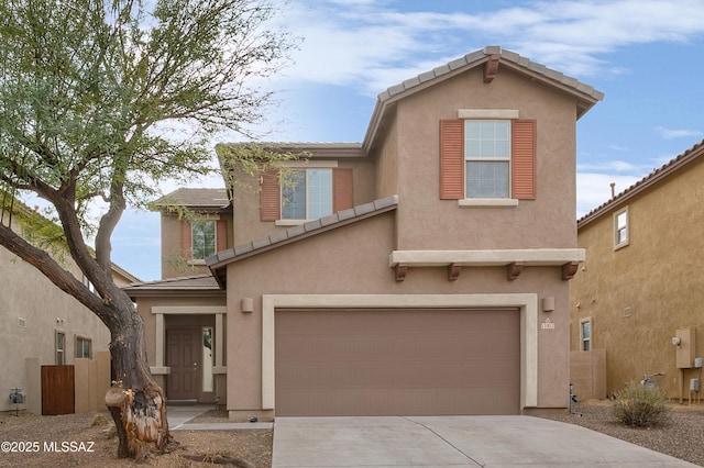 front facade featuring a garage