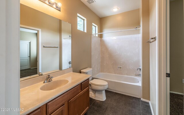 13289 E Wranglers Rest Dr, Vail, AZ 85641 - bathroom with toilet, vanity, and shower / tub combination