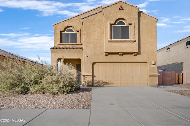 view of front of house featuring a garage